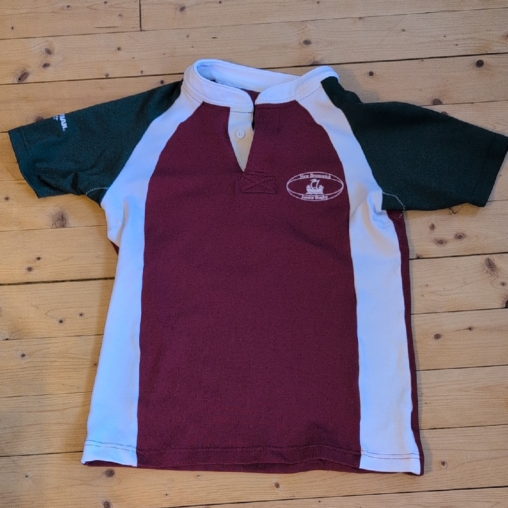 Barbarian Youth Maroon and Dark Green  Rugby Sports Jersey